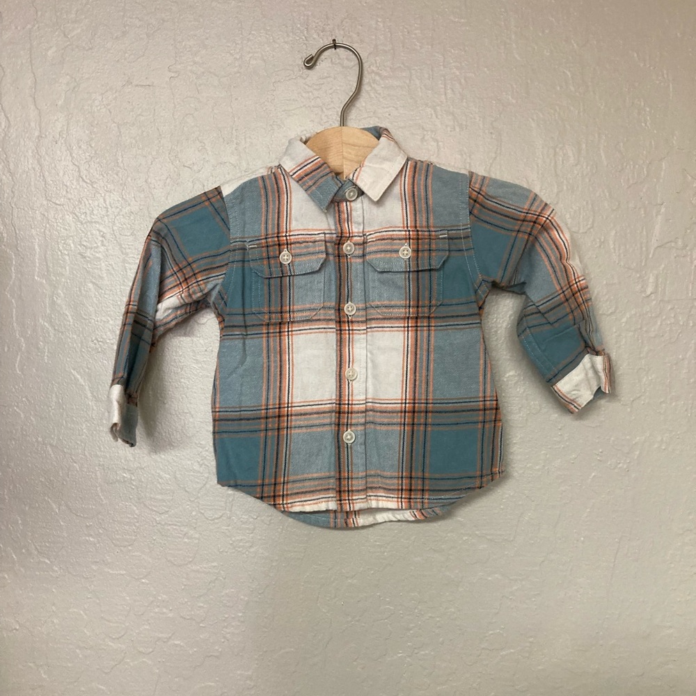 $15 ADD ON tea collection flannel shirt hanna andersson mini boden little bipsy